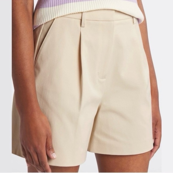 NWT 41 Hawthorn Becca High Rise Pleated Shorts Whitecap Gray Size 12 - Picture 4 of 12